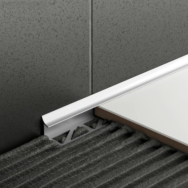 Profil do glazury wewnetrzny półokrągły aluminium 12 mm / 2.5 m Srebrny Standers