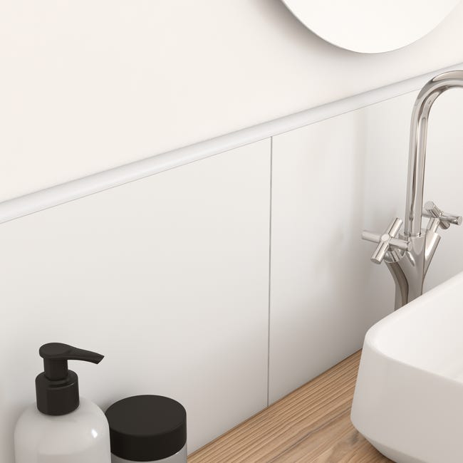 Profil do glazury zewnętrzny półokrągły PVC 10 mm / 2.5 m Biały zimny Cezar