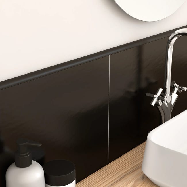 Profil do glazury zewnętrzny półokrągły PVC 12 mm / 2.5 m Czarny Standers