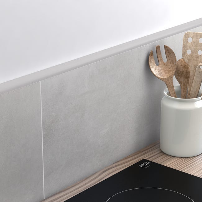 Profil do glazury zewnętrzny półokrągły PVC 8 mm / 2.5 m Jasno Szary Cezar