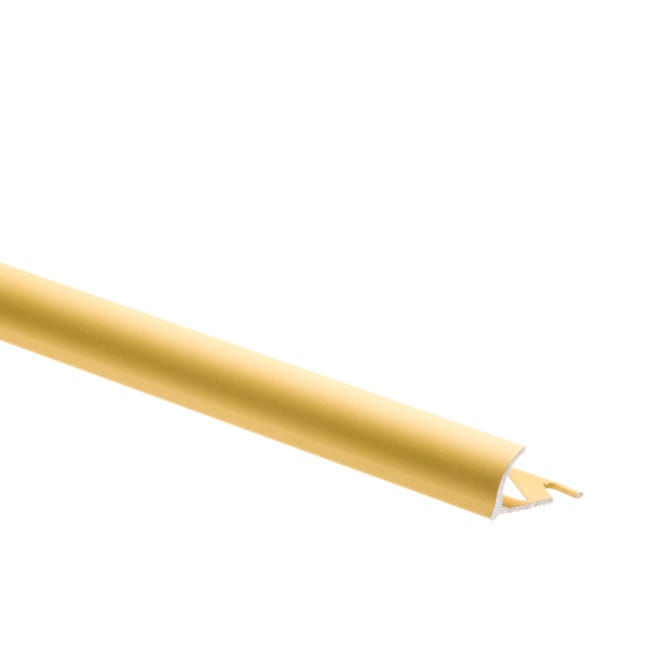 Profil do glazury zewnętrzny półokrągły aluminium 12 mm / 2.5 m Złoty Cezar