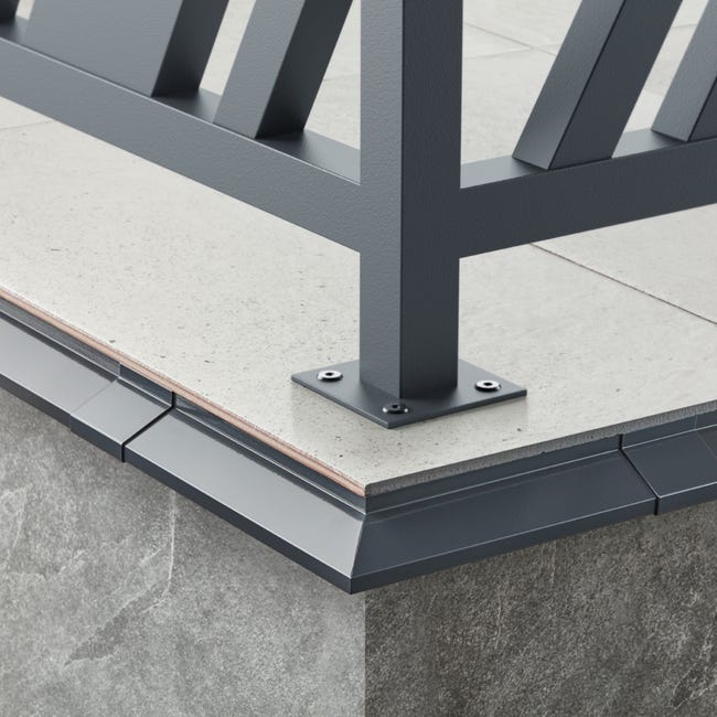 Profil okapowy wykończeniowy balkon brąz 200 cm Standers
