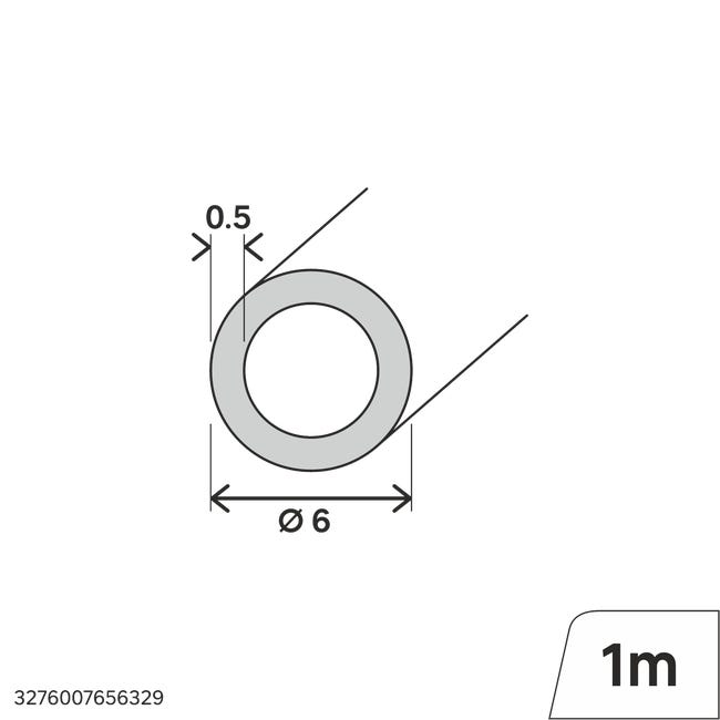 Profil okrągły mosiężny 1m 6x0.5 mm złoty Standers