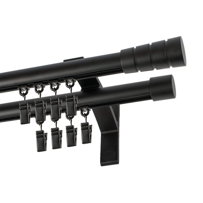 Profil szyna sufitowa 160 cm czarny aluminiowy 20 mm okrągły