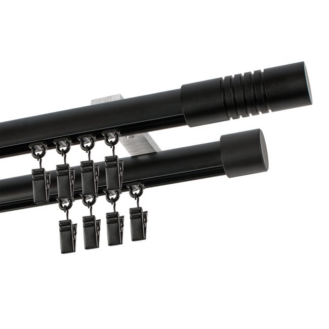 Profil szyna sufitowa 160 cm czarny aluminiowy 20 mm okrągły