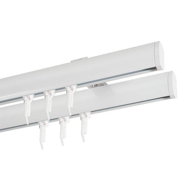 Profil szyna sufitowa 200 cm biały aluminiowy 20 mm płaski