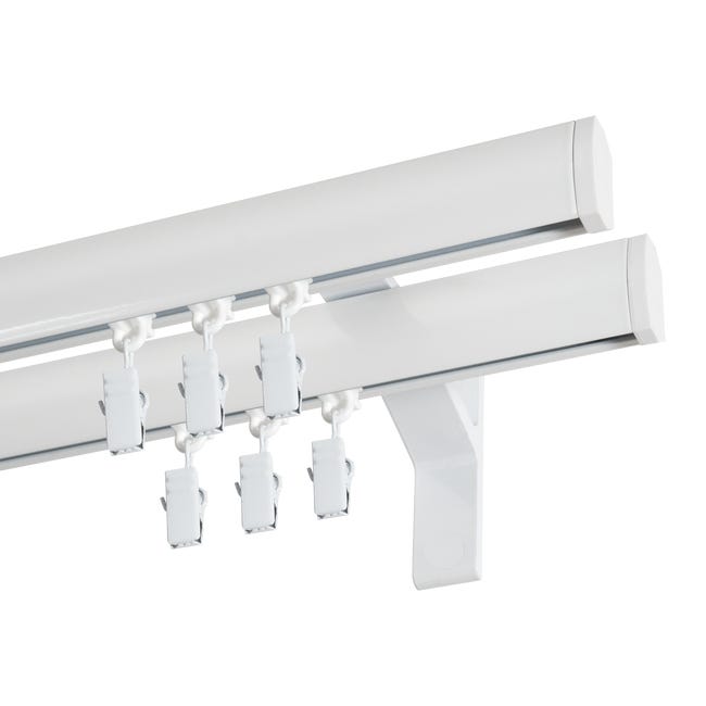 Profil szyna sufitowa 200 cm biały aluminiowy 20 mm płaski