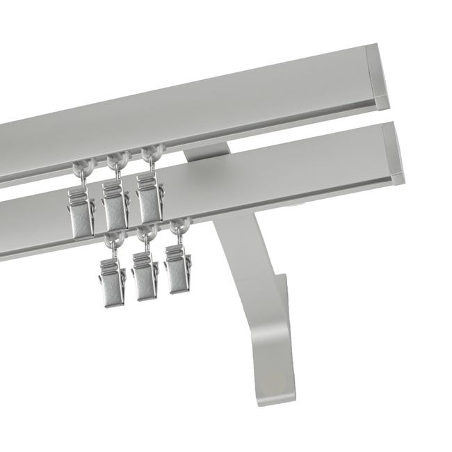 Profil szyna sufitowa 200 cm srebrny aluminiowy 20 mm płaski