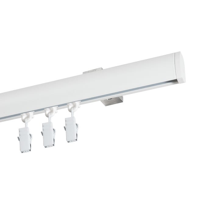 Profil szyna sufitowa 240 cm biały aluminiowy 20 mm płaski
