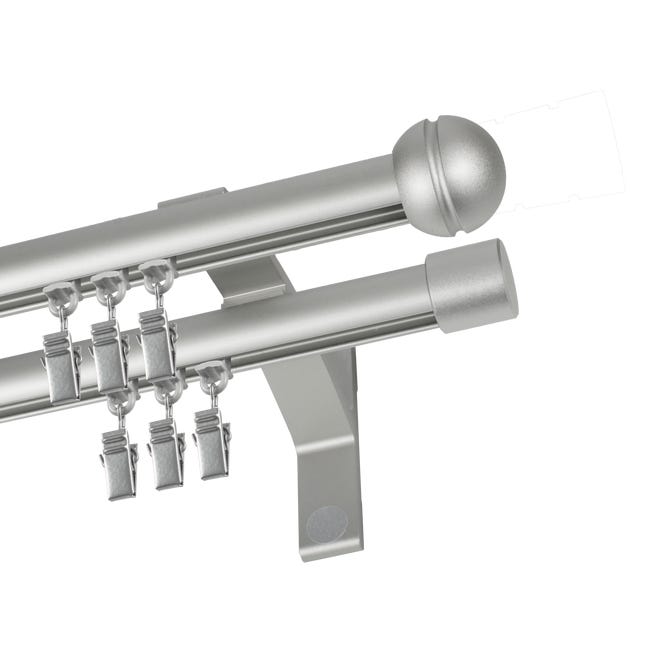 Profil szyna sufitowa 240 cm srebrny aluminiowy 20 mm okrągły