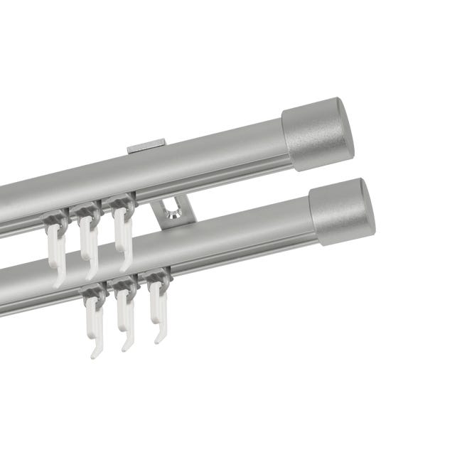 Profil szyna sufitowa 240 cm srebrny aluminiowy 20 mm okrągły