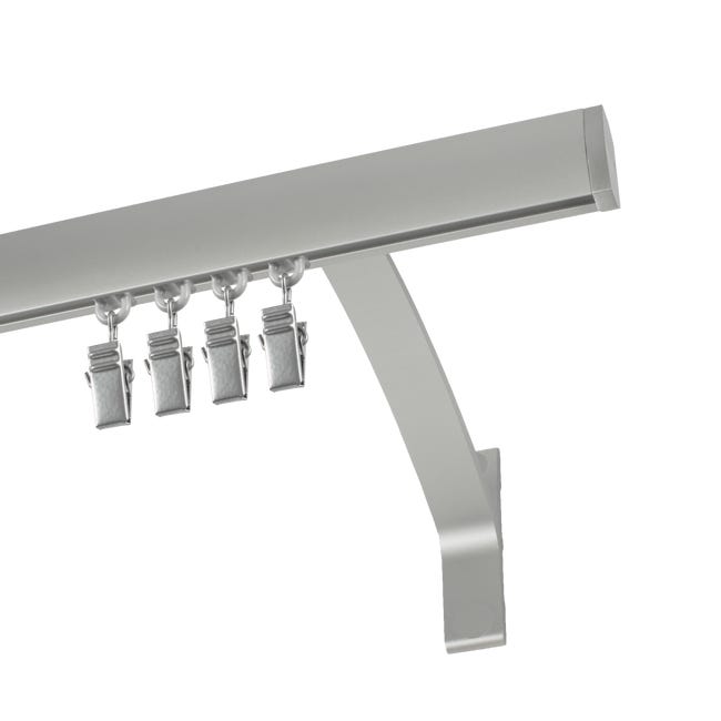 Profil szyna sufitowa 240 cm srebrny aluminiowy 20 mm płaski