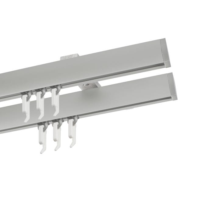 Profil szyna sufitowa 240 cm srebrny aluminiowy 20 mm płaski