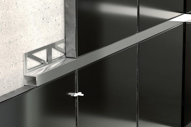 Profil wykończeniowy aluminium kwadrat 11 X 12 mm / 2.5 m Lux srebro Cezar
