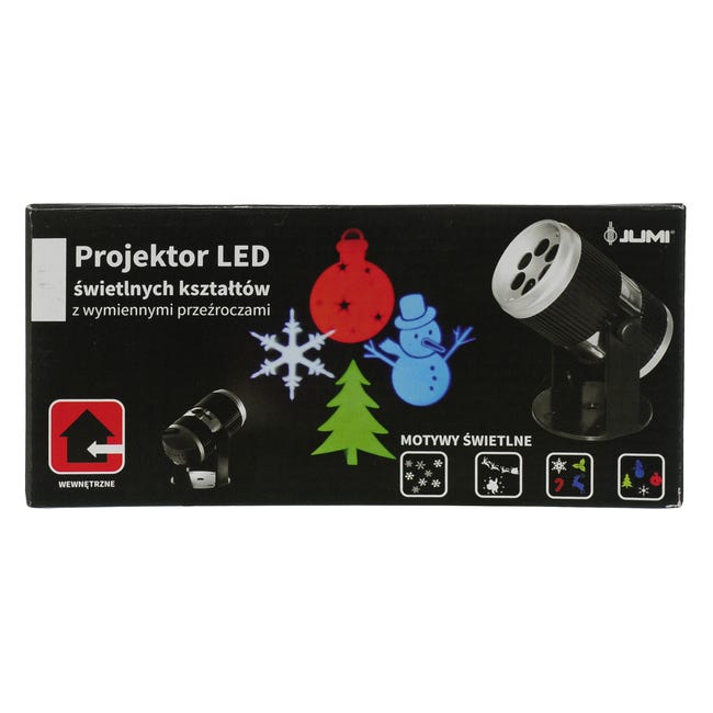 Projektor wewnętrzny LED z 4 motywami świątecznymi