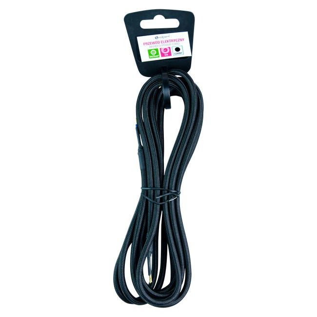 Przewód ELEKTRYCZNY DIC0130 W OPLOCIE CZARNY 3 m DPM SOLID