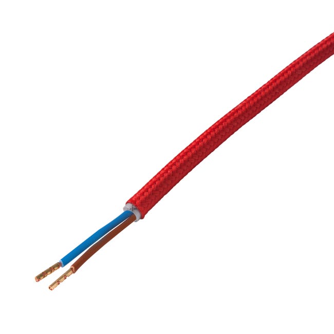 Przewód ELEKTRYCZNY DIC0330 W OPLOCIE CZERWONY 3 m DPM SOLID