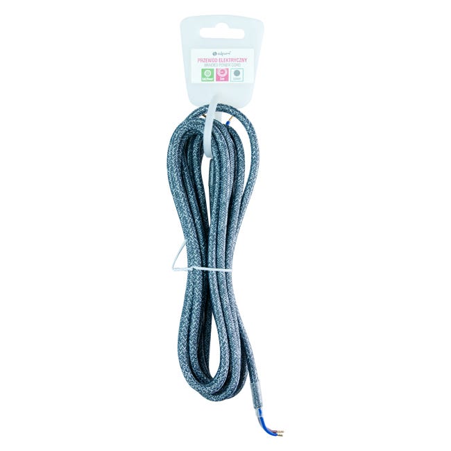 Przewód ELEKTRYCZNY DIC0530 W OPLOCIE SZARY 3 m DPM SOLID