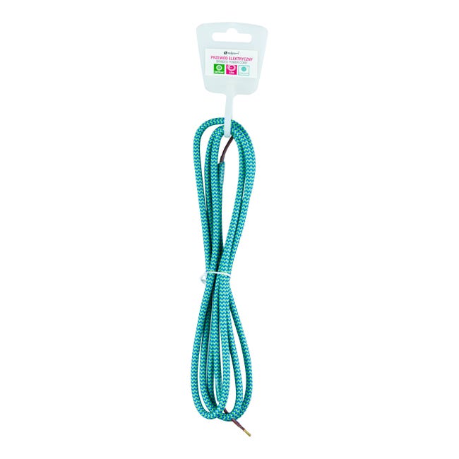 Przewód ELEKTRYCZNY DIC0618 W OPLOCIE TURKUS 1.8 m DPM SOLID