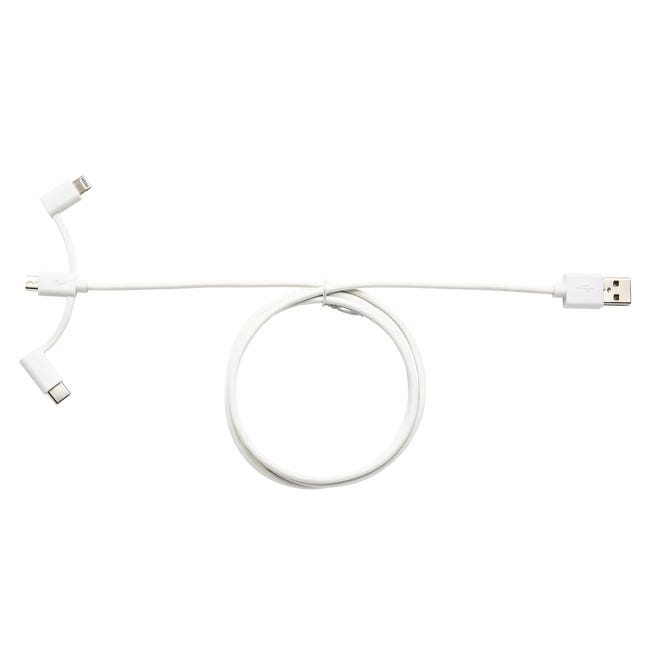 Przewód USB A - USB C / MICRO USB / LIGHTNING 1m LEXMAN