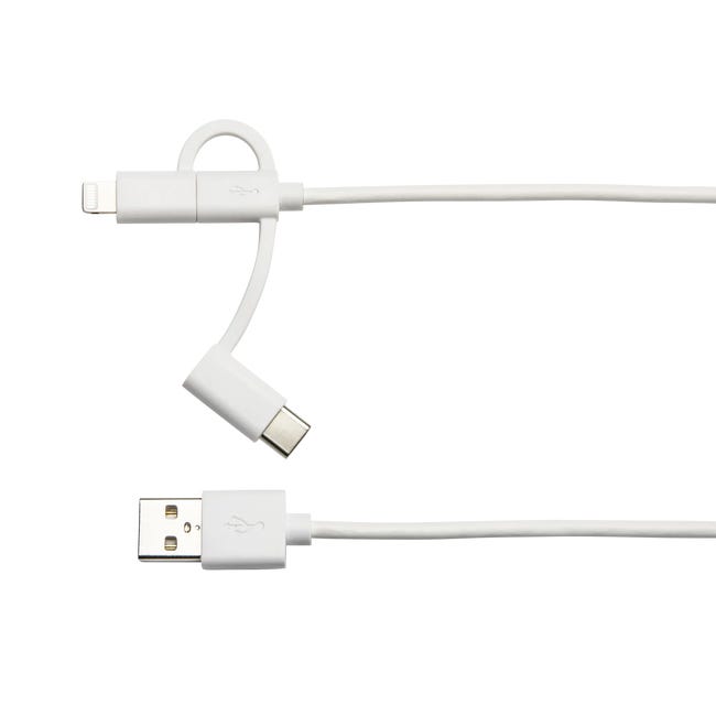 Przewód USB A - USB C / MICRO USB / LIGHTNING 1m LEXMAN