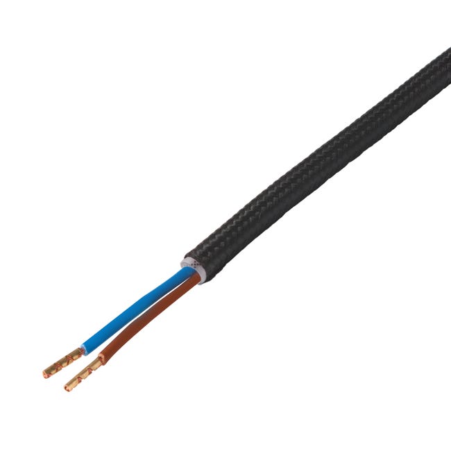 Przewód ZASILAJĄCY DIC0118 W OPLOCIE CZARNY 1.8 m DPM SOLID