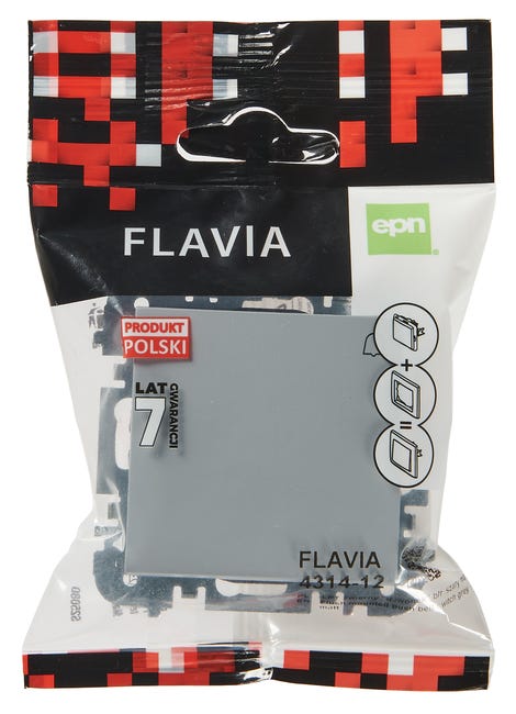 Przycisk do dzwonka FLAVIA Szary mat ELEKTRO-PLAST