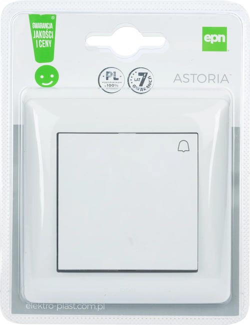 Przycisk dzwonek ASTORIA biały ELEKTRO-PLAST