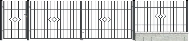 Przęsło ogrodzeniowe Lila 2x1.2 m Polargos