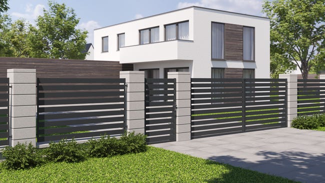 Przęsło ogrodzeniowe Szafir 2x1.18 m Polargos