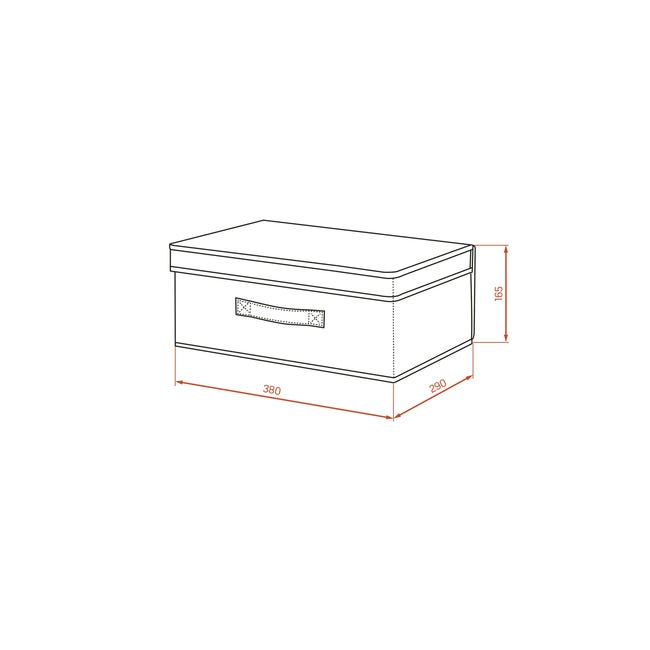 Pudełko tekstylne Jamajka 38 x 16.5 x 29 cm Kuchinox