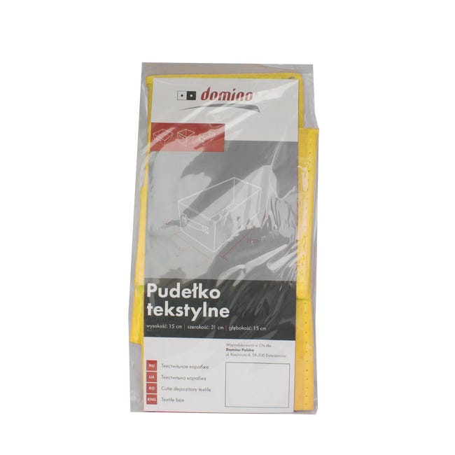 Pudełko tekstylne Kub 15 x 31 x 15 cm złote