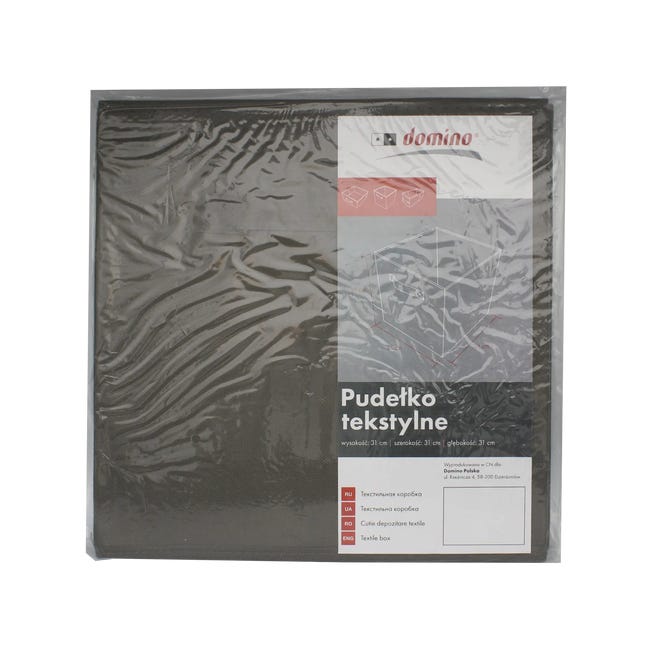 Pudełko tekstylne Kub 31 x 31 x 31 cm ciemnoszare