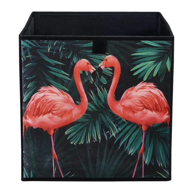 Pudełko tekstylne Kub 31 x 31 x 31 cm flamingi