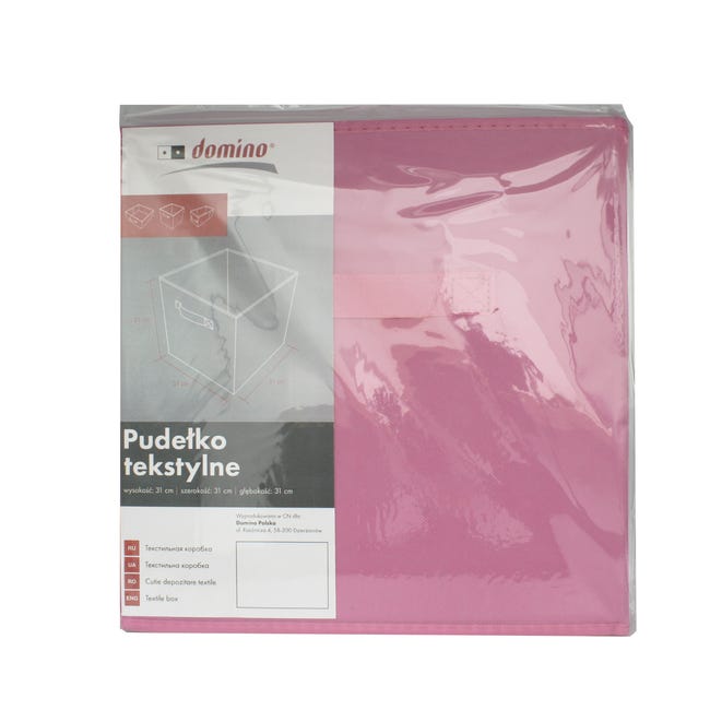 Pudełko tekstylne Kub 31 x 31 x 31 cm jasnoróżowe