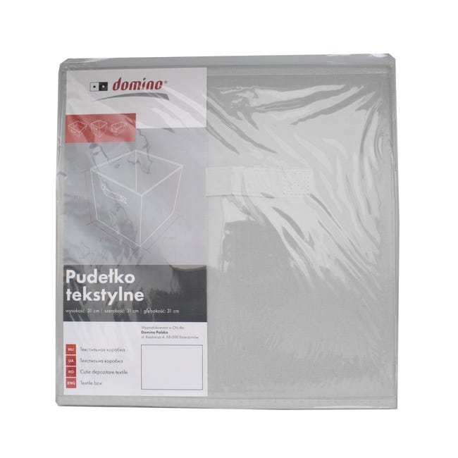 Pudełko tekstylne Kub 31 x 31 x 31 cm jasnoszare