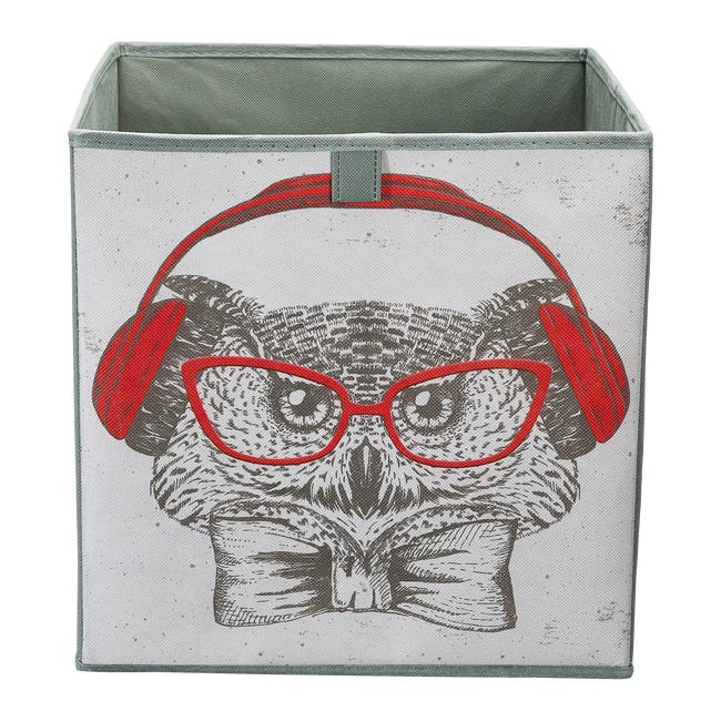 Pudełko tekstylne Kub 31 x 31 x 31 cm sowa