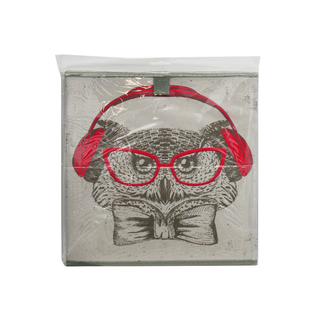 Pudełko tekstylne Kub 31 x 31 x 31 cm sowa