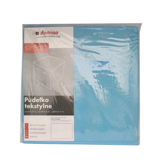 Pudełko tekstylne Kub 31 x 31 x 31 cm turkusowe