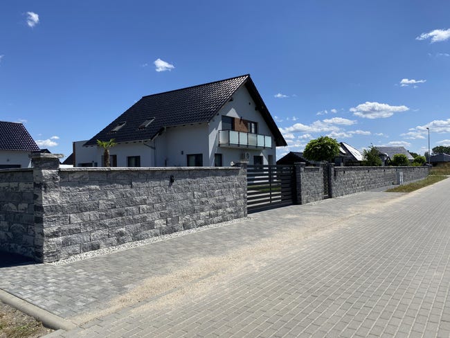 Pustak ścienno-cokołowy 20x19.5x19 cm 3stronnie łupany Onyx Ziel-Bruk