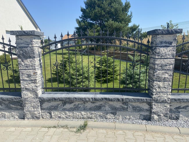 Pustak ścienno-cokołowy 39x20x19 cm 2stronnie łupany Onyx Ziel-Bruk