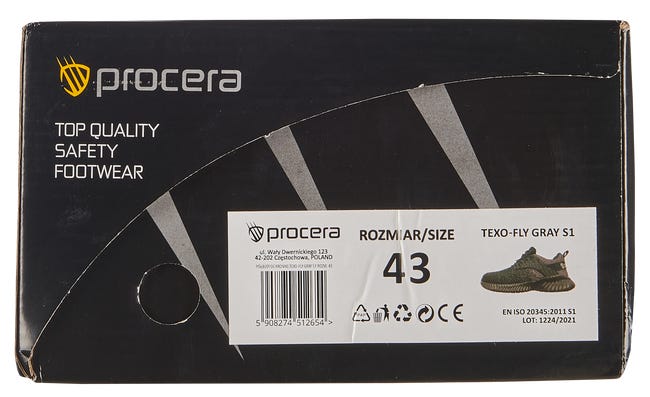 Półbuty robocze Texo Fly r.42 czarno - szary Procera
