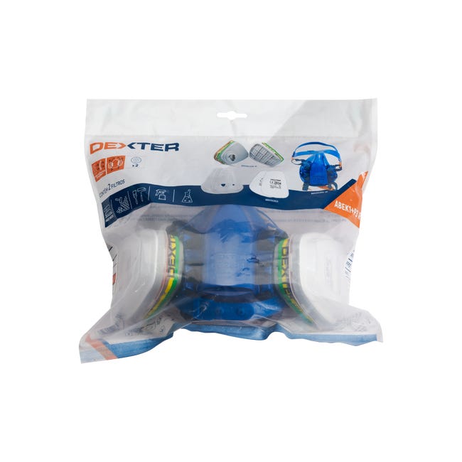 Półmaska ABEK1P3 R z 2 filtrami DEXTER