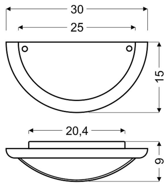Półplafon sosna E27 śr. 30 cm Candellux