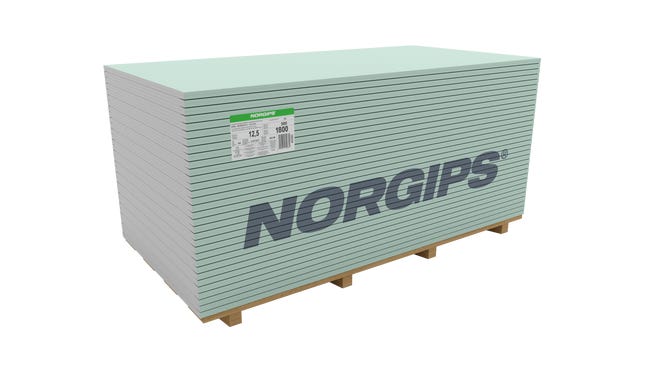 Płyta gipsowa impregnowana GKBI TYP H2 1800 x 900 x 12.5 mm Norgips