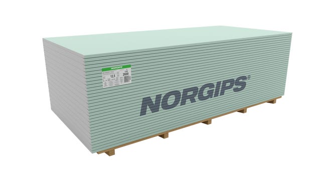 Płyta gipsowa impregnowana GKBI TYP H2 2600 x 1200 x 12.5 mm NORGIPS