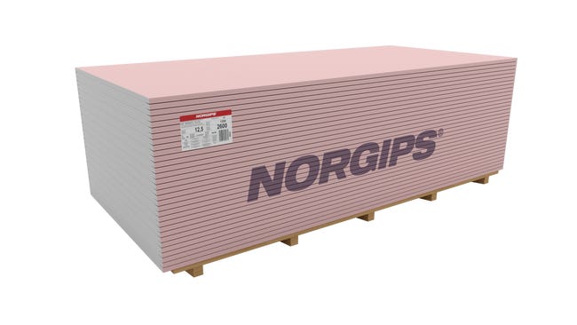 Płyta gipsowa ognioochronna GKF TYP DF 2600 x 1200 x 12.5 mm Norgips