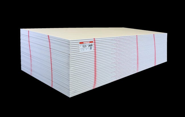 Płyta gipsowa ognioochronna GKF TYP DF 2600 x 1200 x 12.5 mm Norgips