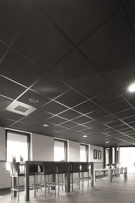 Płyta sufitowa Alpha Czarna 19 x 600 x 600 mm AMF THERMATEX®