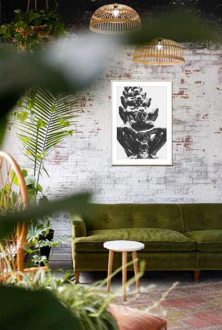 Ramka na zdjęcia Accent 50 x 70 cm złota mat aluminiowa